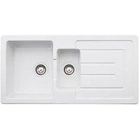 Abode Acton 1.5 Bowl Fireclay Ceramic Kitchen Sink With Reversible Drainer 1000mm x 500mm (403PH)