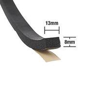 Stormguard Extra Thick Weatherstrips Black 3.5m 2 Pack (40425)