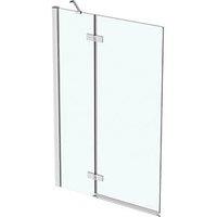Ideal Standard i.life Frameless Silver 2-Panel Hinged Bath Screen Right-Handed 1000-1025mm x 1505mm (404KU)
