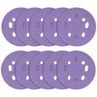 Trend AB/125/80Z 80 Grit 8-Hole Punched Multi-Material Sanding Discs 125mm 10 Pack (404PV)