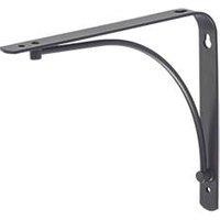 Essentials Arc Shelf Brackets Black 230mm x 180mm 4 Pack (404VJ)