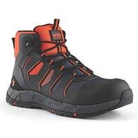 Scruffs Glide Size 10 Black/Orange Water-Resistant Safety Boots (405FW)
