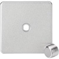 Knightsbridge Screwless 1-Gang Modular Dimmer Switch Brushed Chrome (405YA)