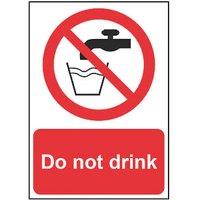 Essentials "Do Not Drink" Sign 210mm x 148mm (406HL)