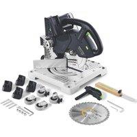 Festool SYMC 70 EB-Basic 216mm 36V Li-Ion Airstream & Bluetooth Brushless Cordless Single-Bevel Mitre Saw - Bare (406VR)