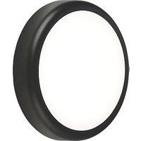 Knightsbridge BT9ACTB Indoor & Outdoor Round LED CCT Adjustable Bulkhead Black 9W 730-810lm (407GA)