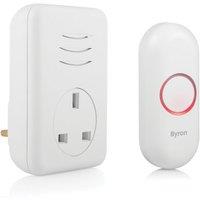 Byron DBY-22313UK Plug-In Wireless Doorbell Kit White 2 Piece Set (407YE)