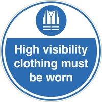 Essentials Hi Visibility Clothing Must Be Worn Floor Sign 450mm x 450mm (407YU)