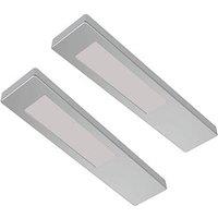Sensio Ark TrioTone Rectangular LED Under Cabinet Lights Steel 5W 110-140lm 2 Pack (408PL)