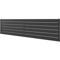 Ximax Oceanus 445mm x 1800mm 3017BTU Black Horizontal Designer Radiator (408YE)