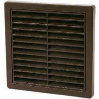 Manrose Fixed Louvre Vent Brown 125mm x 125mm (40945)