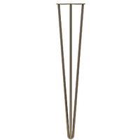 Rothley 3-Pin Hairpin Worktop Leg Antique Brass 710mm (409PR)