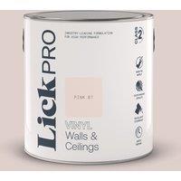 LickPro 2.5Ltr Pink 07 Vinyl Matt Emulsion Paint (409TM)