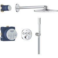 Grohe Precision SmartControl HP Rear-Fed Concealed Chrome Thermostatic Round Shower System 310 (409YX)