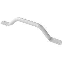 Nymas Straight Household Flat End Steel Grab Rail White 455mm (410JM)