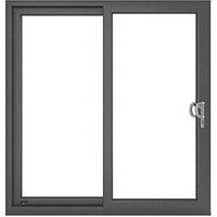 Crystal Right-Handed Anthracite Grey uPVC Sliding Patio Door Set 2090mm x 1790mm (410JP)