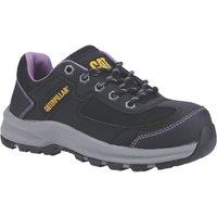 CAT Elmore Size 5 Womens Black/Lilac Steel Toe Cap Safety Trainers (410VU)