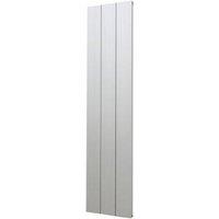 Ignite 1800mm x 418mm 3289BTU Matt Chrome Vertical Designer Radiator (4117F)