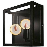 Eglo Alamonte 1 Outdoor 28W Twin Wall Light Black (411PL)