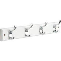 Hardware Solutions 4-Hook Rail White 450mm x 70mm (412KK)