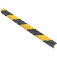 COBA Black/Yellow GRP Anti-Slip Stair Nosing 1000mm x 55mm x 55mm (412VH)