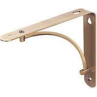 Essentials Arc Shelf Brackets Brushed Brass 230mm x 180m 4 Pack (412VJ)