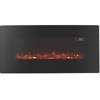 Focal Point Pasadena Black Remote Control Wall-Mounted Electric Fire 914mm x 440mm (4132G)