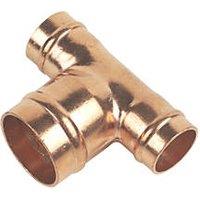 Flomasta Copper Solder Ring Reducing Tee 15mm x 15mm x 22mm (41389)