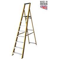 Lyte Fibreglass 2.30m 8 Step Platform Step Ladder (413FG)