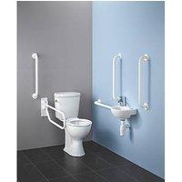 Armitage Shanks Doc M Assisted Living Washroom Pack with Raised Height Toilet White (413GT)