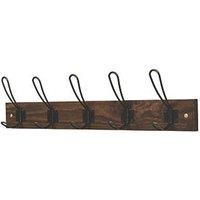 Hardware Solutions 5-Hook Rail Antique Bronze 600mm x 140mm (413KK)