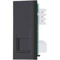 Contactum Media Modular Slave Telephone Socket Black (413RP)