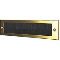 Stormguard Brush Letter Plate Gold 338mm x 75mm (4147V)