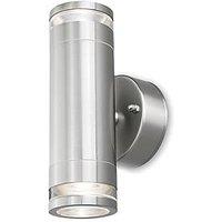 4lite WiZ Marinus Outdoor LED Bi-Directional Smart Wall Lights Stainless Steel 5W 350lm (414GR)