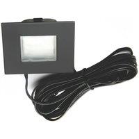 VEW Strata Recessed Square LED Kitchen Plinth Light Black 0.18W 15lm (414TW)