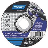Norton Metal Cutting Discs 115mm (4 1/2") x 22.23mm 5 Pack (415FK)