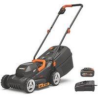 Worx WG730E 20V 1 x 4.0Ah Lithium PowerShare Brushless Cordless 30cm Push Lawn Mower (415HA)