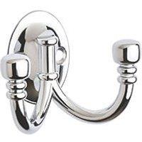Decohooks Two Prong Wide Ball End Hook Polished Chrome 45mm (415KK)