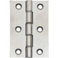 Satin Chrome Double Phosphor Bronze Washered Butt Hinges 76mm x 51mm 2 Pack (415PR)