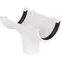 FloPlast uPVC Round Running Outlet White 112mm x 68mm (41677)