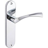 Smith & Locke Bude Fire Rated Latch Lever Door Handles Pair Polished Chrome (416HY)