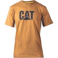 CAT Trademark Logo T-Shirt Short Sleeve Tee Shirts Bronze Medium 38" Chest (416XT)