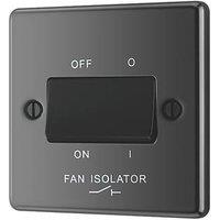 LAP 10AX 1-Gang 3-Pole Fan Isolator Switch Black Nickel with Black Inserts (41740)