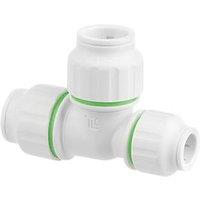 Flomasta Plastic Push-Fit Reducing Tee 22mm x 15mm x 22mm (417HY)