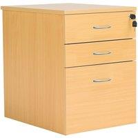 TC Group 3-Drawer Mobile Desk Pedestal Nova Oak 404mm x 500mm x 636mm (417TT)