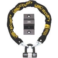 Burg-Wachter Hardened Steel Heavy Duty Security Kit: Chain, Lock & Ground Anchor 1m x 10mm (417YY)