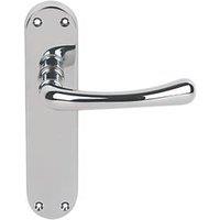 Serozzetta Ibra Lever on Backplate Pair Polished Chrome (41805)