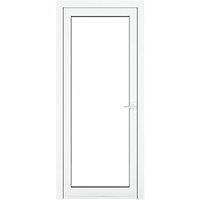 Crystal Fully Glazed 1-Clear Light Left-Handed White uPVC Back Door 2090mm x 890mm (418JP)