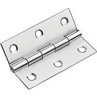 Smith & Locke Polished Chrome Fixed Pin Butt Hinges 75mm x 50mm 2 Pack (420PY)