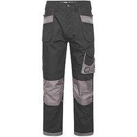 JCB Trade Plus Rip-Stop Work Trousers Black/Grey 42" W 32" L (420RX)